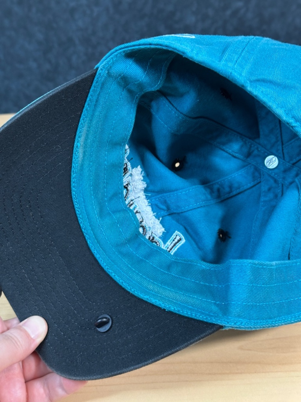 2009 Reebok Jacksonville Jaguars 15th Season Logo Teal Blue Strapback Hat Cap - Picture 9 of 11